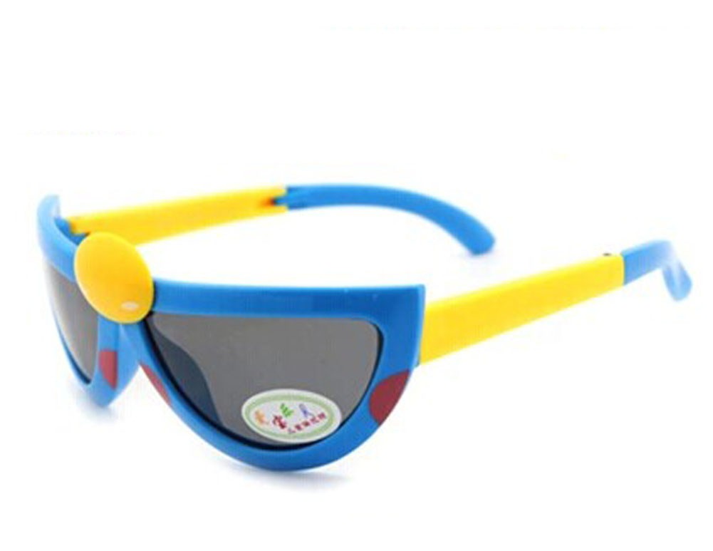 Hot Sale Seven-Spotted Ladybugs Folding Baby Sunglasses-Blue Frame
