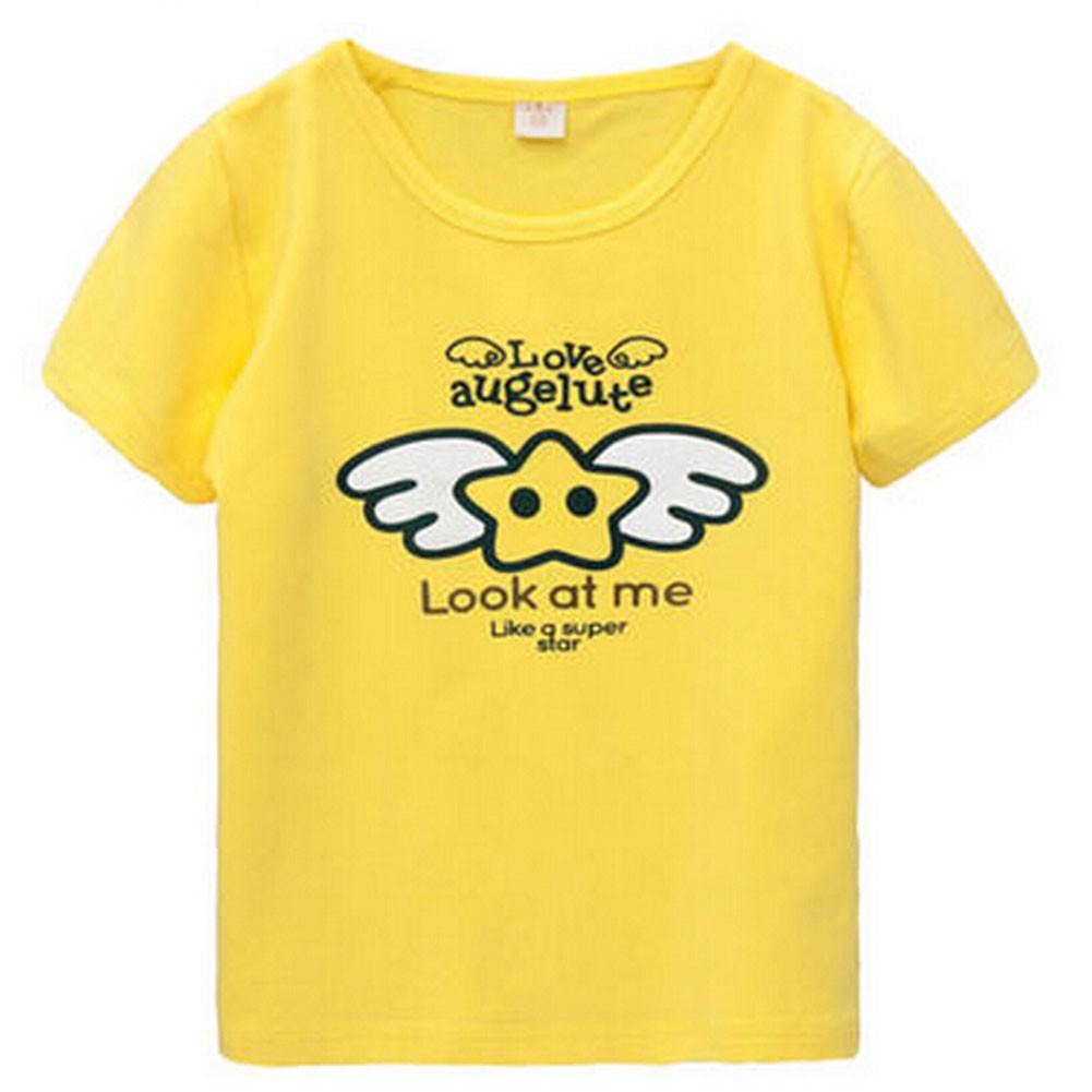 YELLOW Infant Pure Cotton Tee Baby Toddler T-Shirt 110 CM (4-5Y)