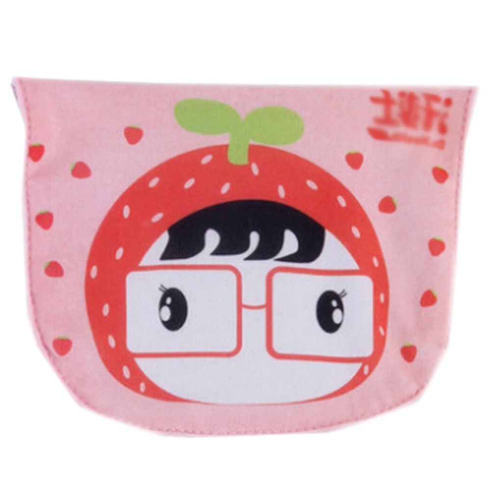 2 Lovely Strawberry Baby Cotton Gauze Towel Wipe Sweat Absorbent Cloth Mat Towel