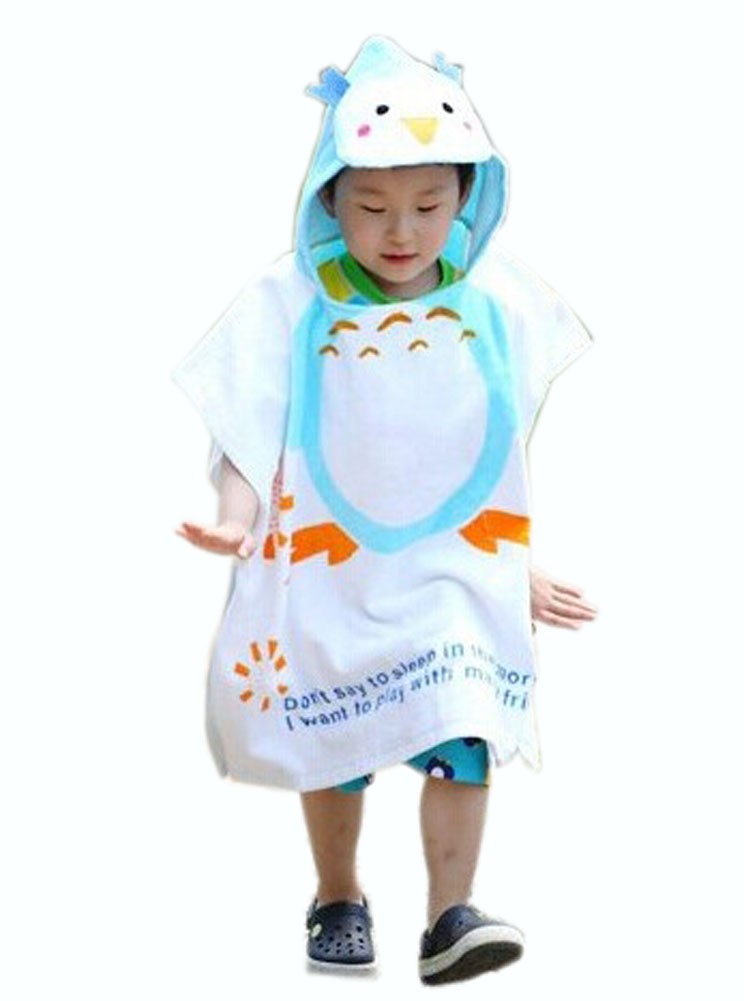 Cartoon Animal Series Soft Baby Hooded Bath Towel (120*60CM) / Blue Penguin