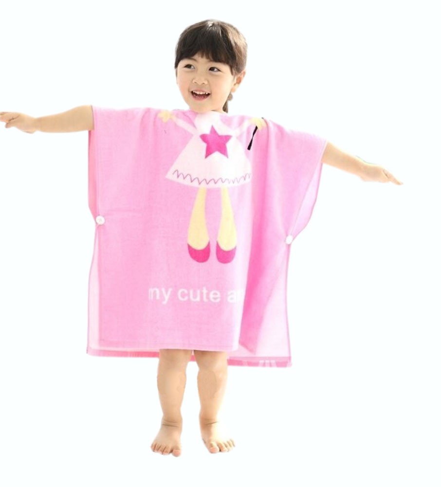 Cartoon Animal Series Soft Baby Hooded Bath Towel (120*60CM) / Pink Angel