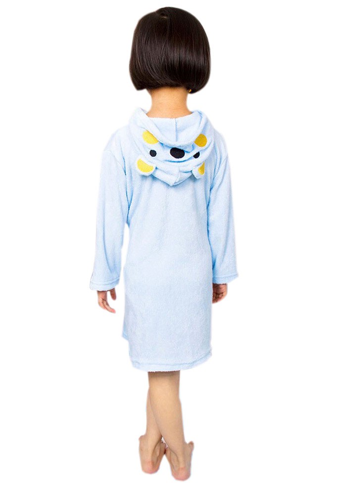 Lovely Cartoon Series Soft Baby Bathrobe/Hooded Bath Towel, Blue Bear (58*32CM)