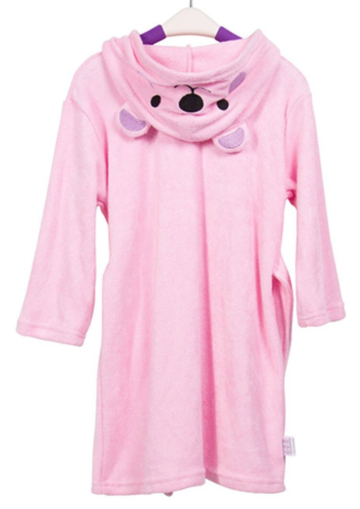 Lovely Cartoon Series Soft Baby Bathrobe/Hooded Bath Towel, Pink Bear, (58*32CM)
