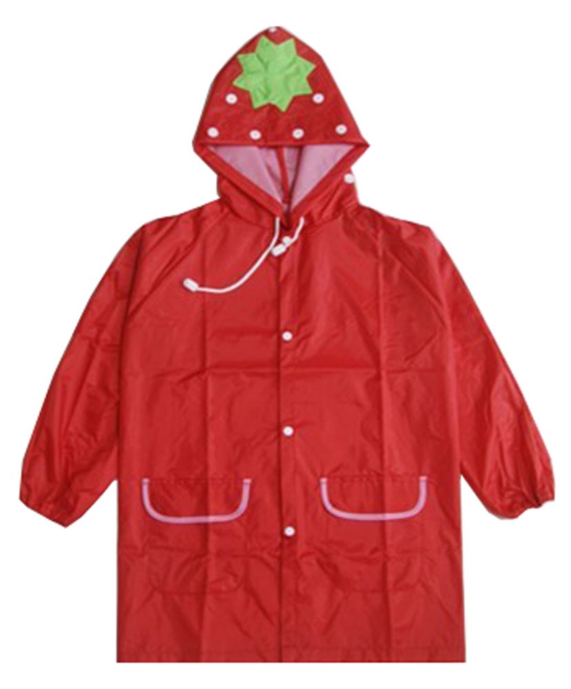 Korean Lovely Baby Raincoat Fashion Children Rainwear Strawberry  M