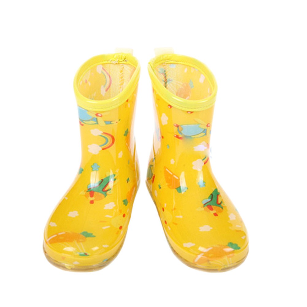 YELLOW Planes Toddler Rain Shoes Baby Rain Boot Rainy Day Wear Rubber Shoes