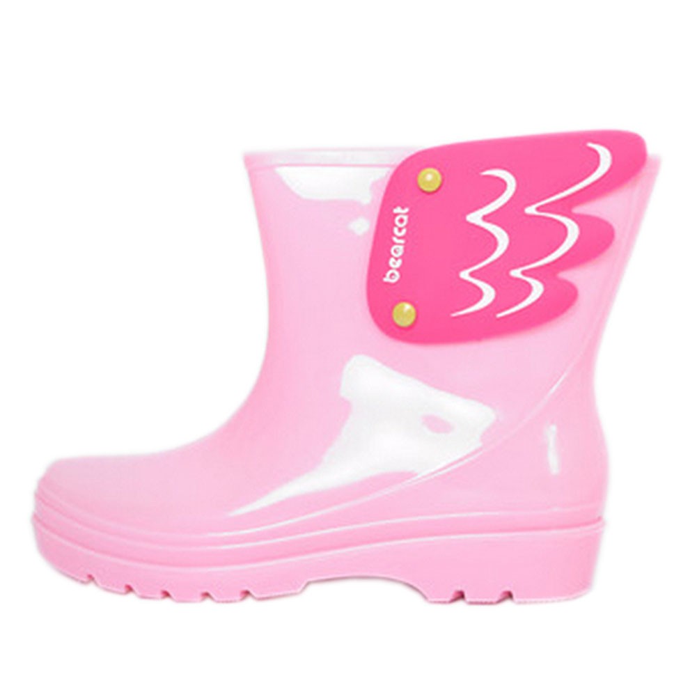 [PINK]Wings Infant Rainy Day Wear Toddler Rain Shoes Baby Rain Boot Rubber Shoes