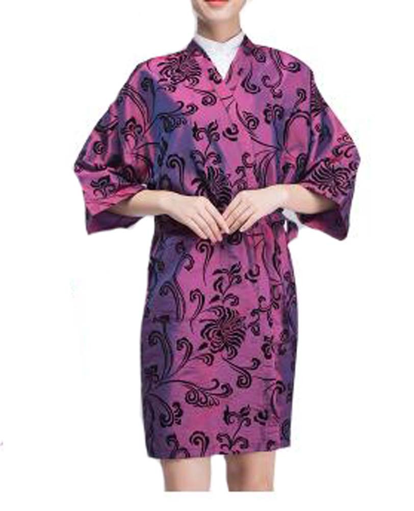Salon Client Gown Upscale Robes Beauty Salon Smock for Clients, Purple