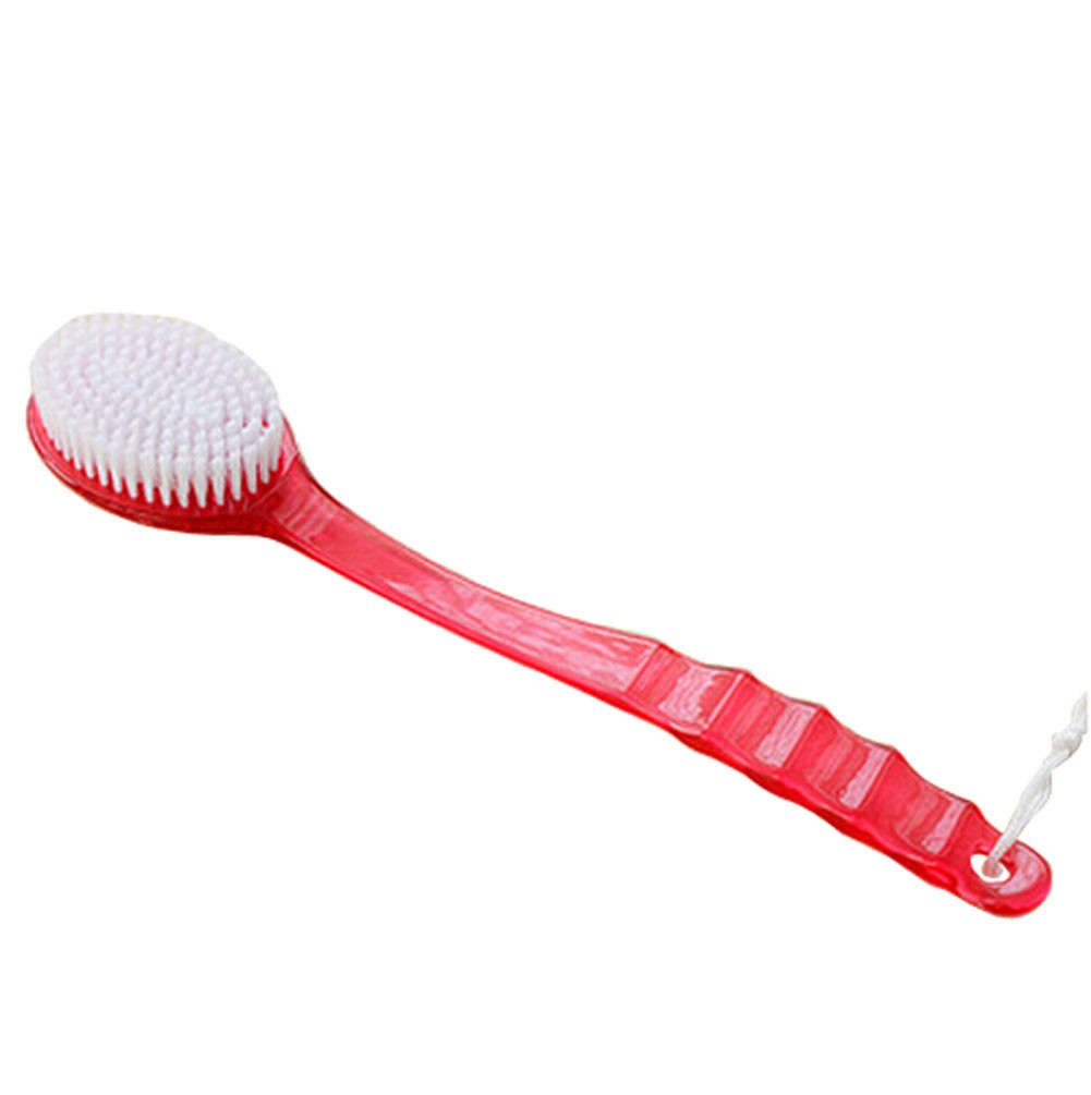 [Set of 2] Durable Double-side Long Handle Massage Body Brush/Bath Brush,RED
