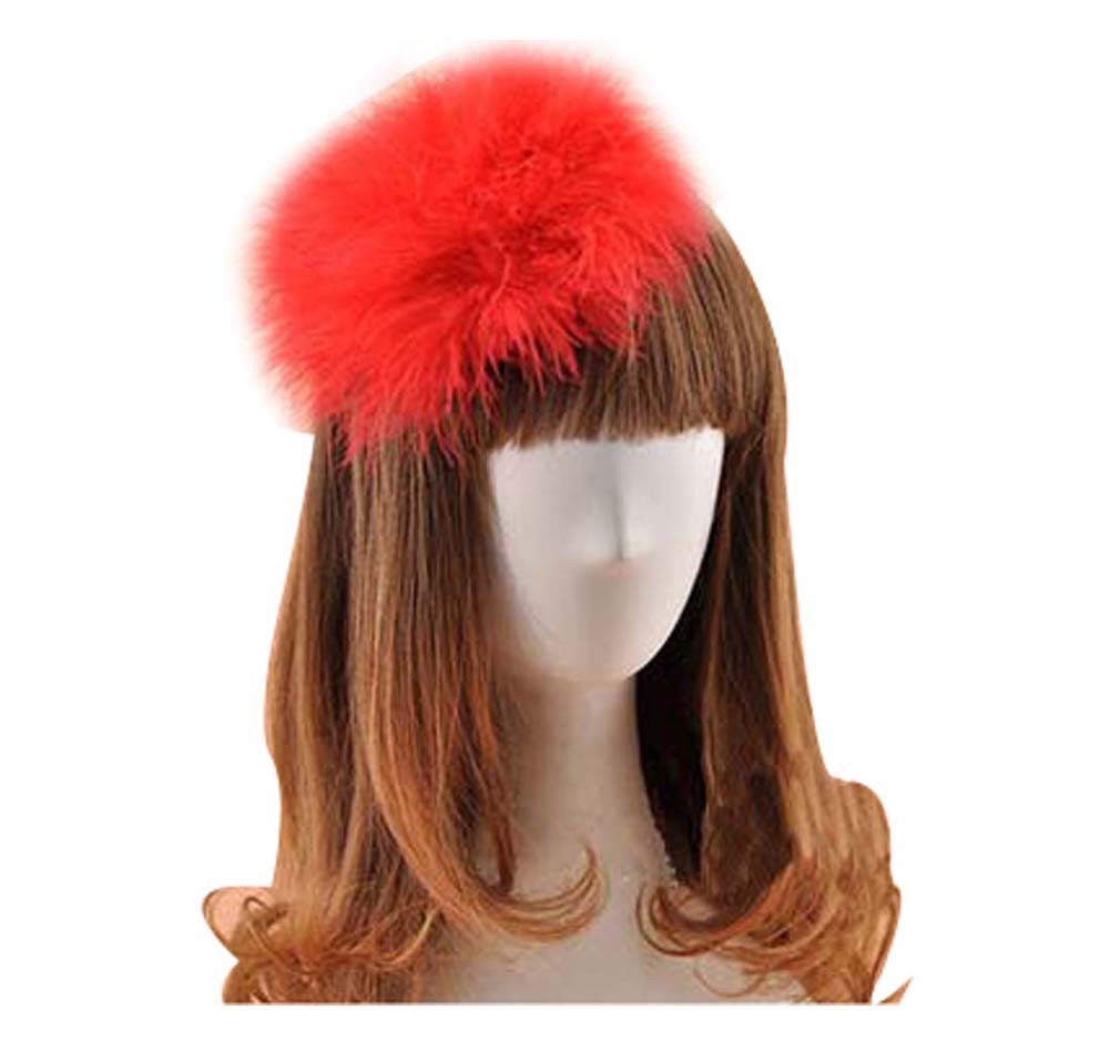 Beautiful Charming Feather Hairpin for Parties/Stage/Wedding,Red