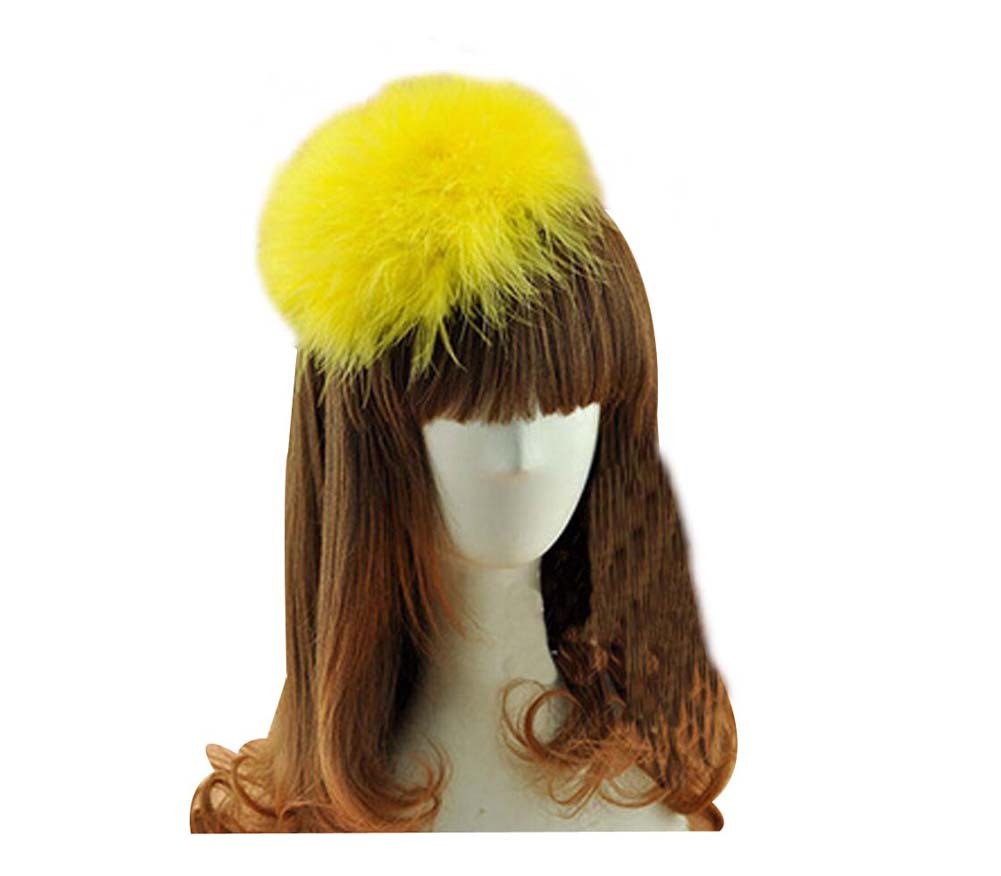 Beautiful Charming Feather Hairpin for Parties/Stage/Wedding,Yellow