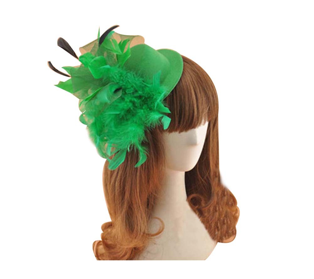 Beautiful Charming Feather Hairpin for Parties/Stage/Wedding,Hat,Green