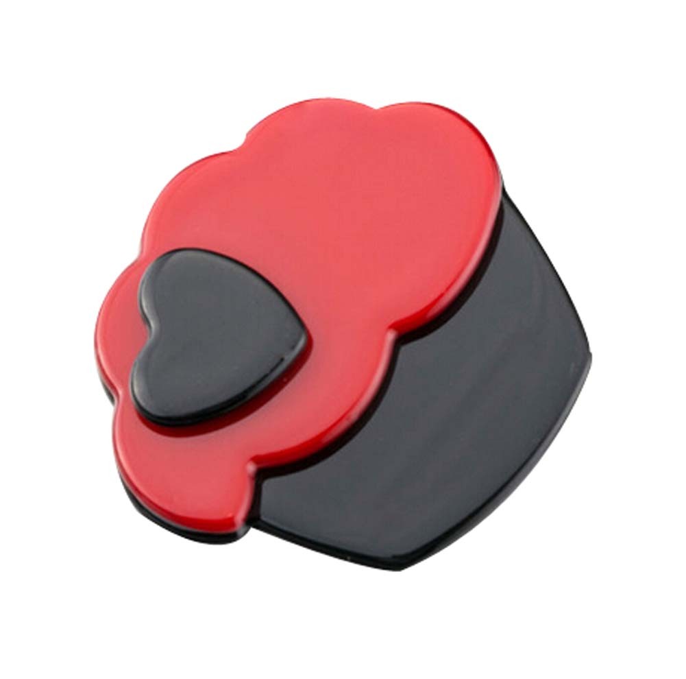 Set of 2 Cake Hair Pin Fashion Hair Clip Creative Hairpin,Red/Black