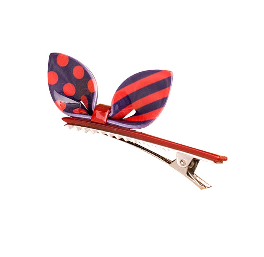 Set of 2 Rabbit Ear Hair Pin Fashion Hair Clip/Hairpin,Red/Purple