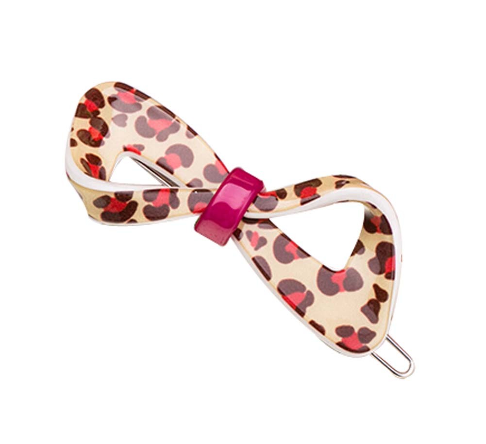 Set of 2 Flower Hair Pin Fashion Hair Clip Creative Hairpin,Orange Leopard