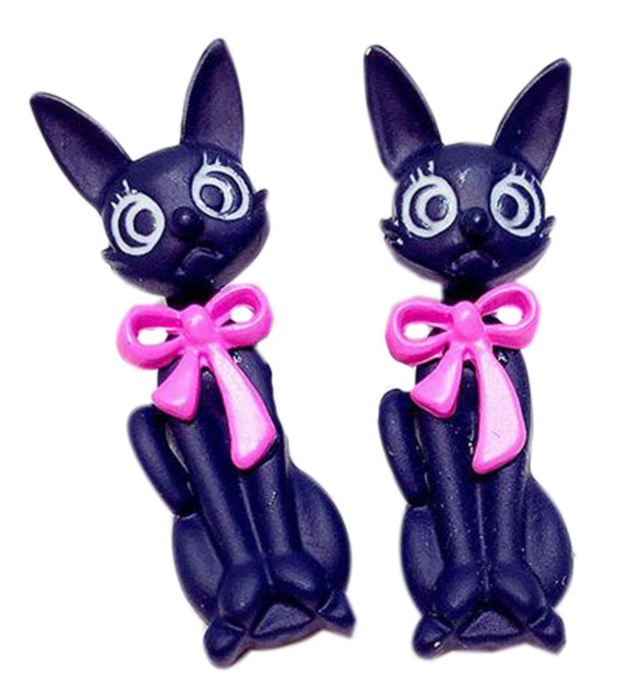 Creative Individuality Earrings Exaggerated Cartoon Cat Earrings, Pink