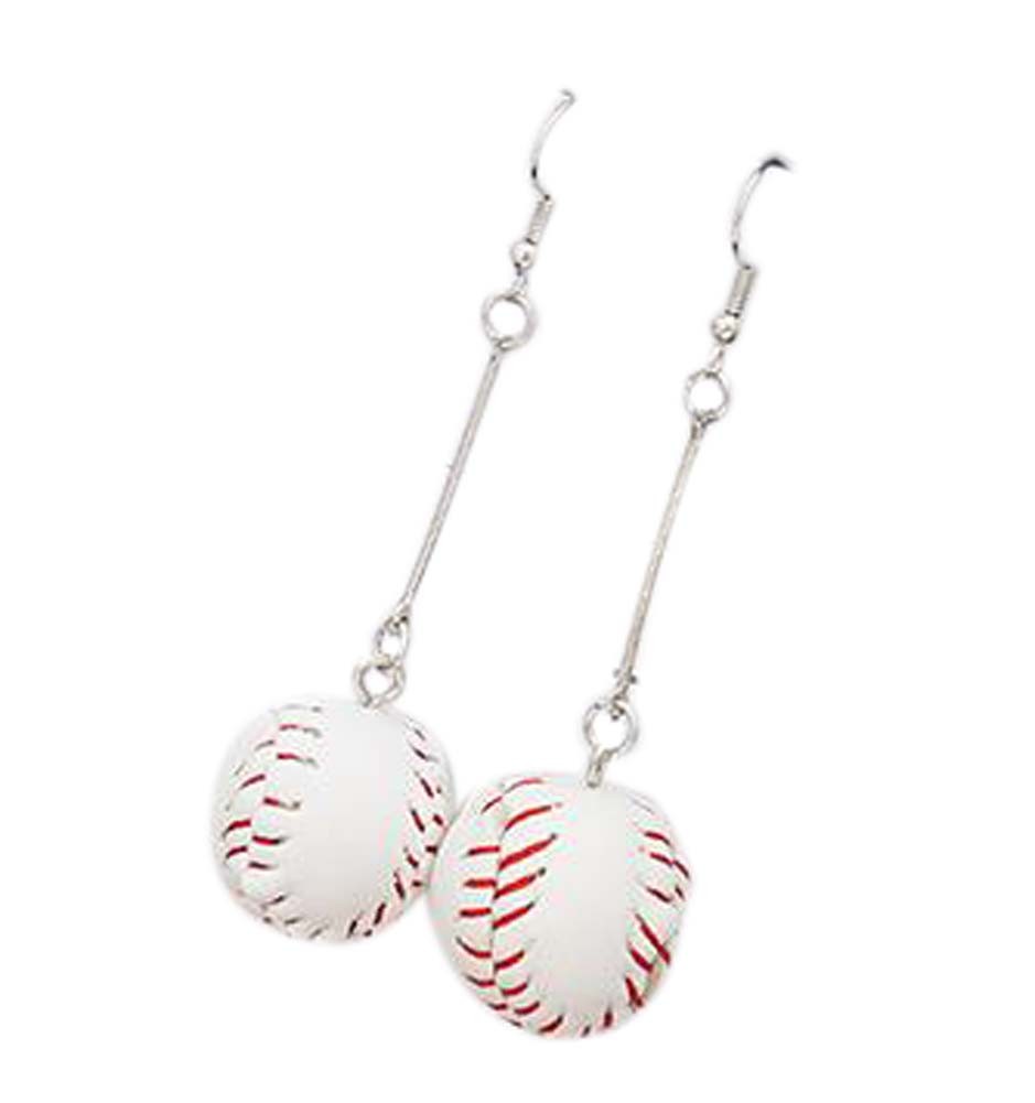 Set of 2 Sports Style Funny Earrings Stylish Individuality Earrings, Baseball