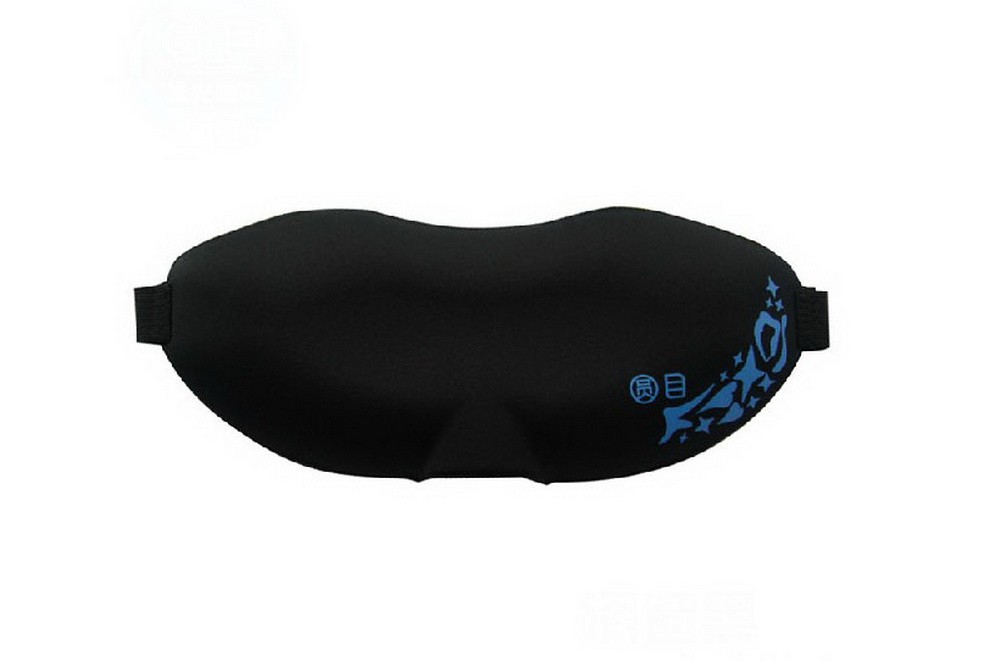 Eye Mask Eye Shade Blindfold Shade Cover For Sleep With Adjustable Strap BLACK