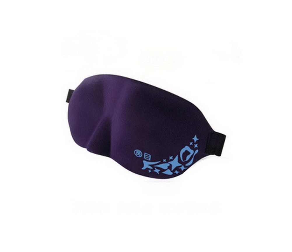 Eye Mask Eyepatch Blindfold Shade Sleep Aid Cover Light Guide Relax PURPLE