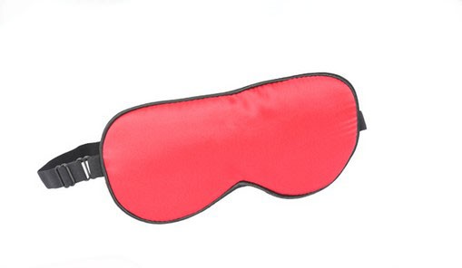 Silk Eye Mask Eye Shade Cover For Sleep With Adjustable Strap RED EyeMask