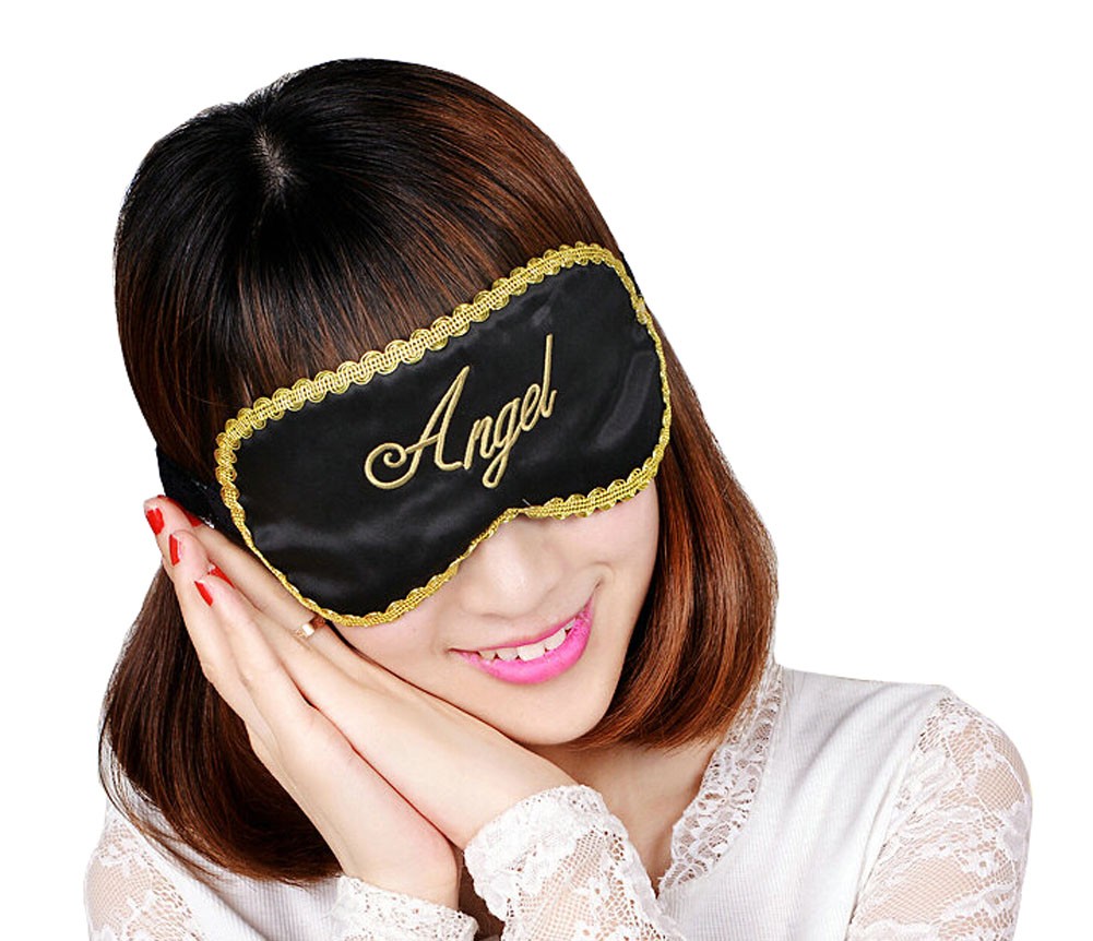 Double Sided Silk Eyeshade Sleep Eye Mask Fashion Soft Eye Mask ANGEL
