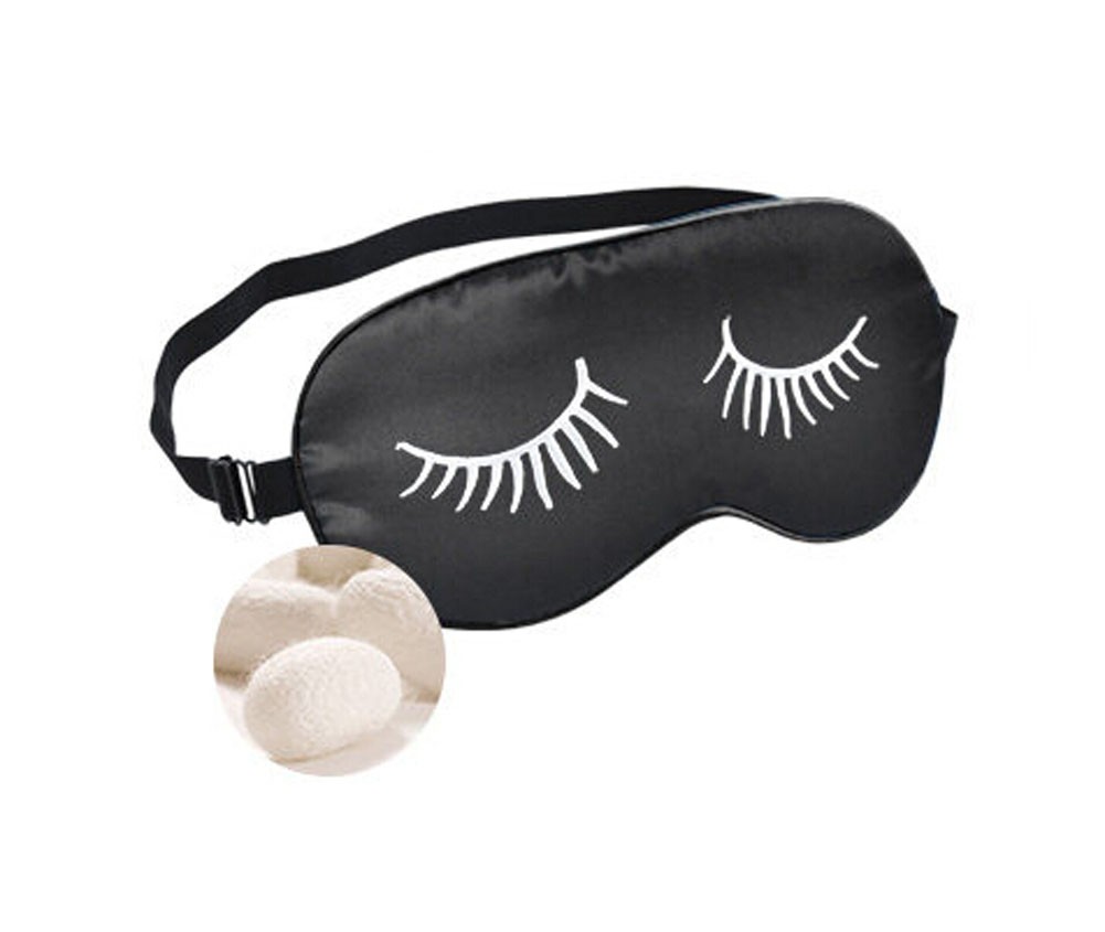 Classic Silk Eye Mask Cute Comfortable Eyeshade Sleep Eye Mask Long Eyelashes