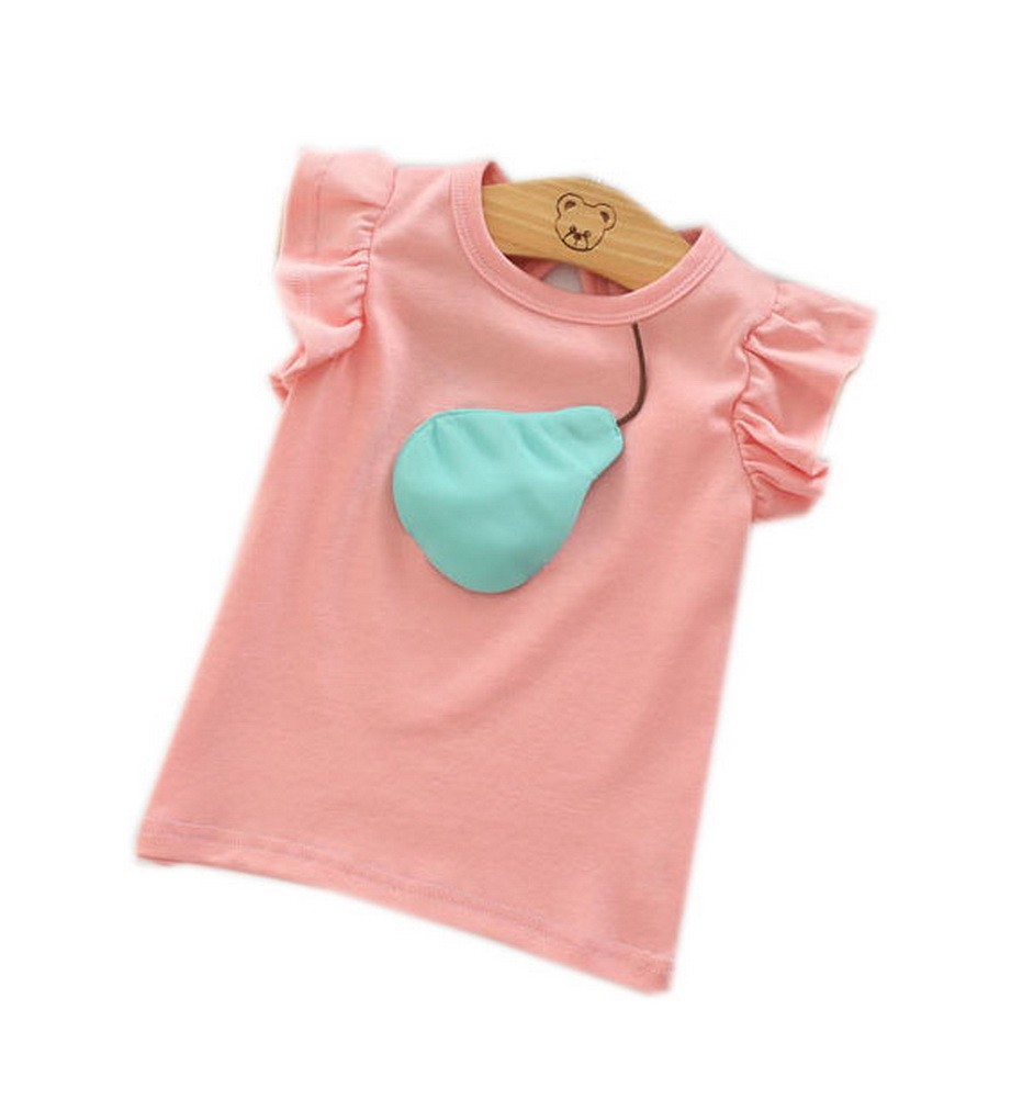 Toddler Girls Pink Beads Sleeveless T-Shirt, 3-4 Yrs