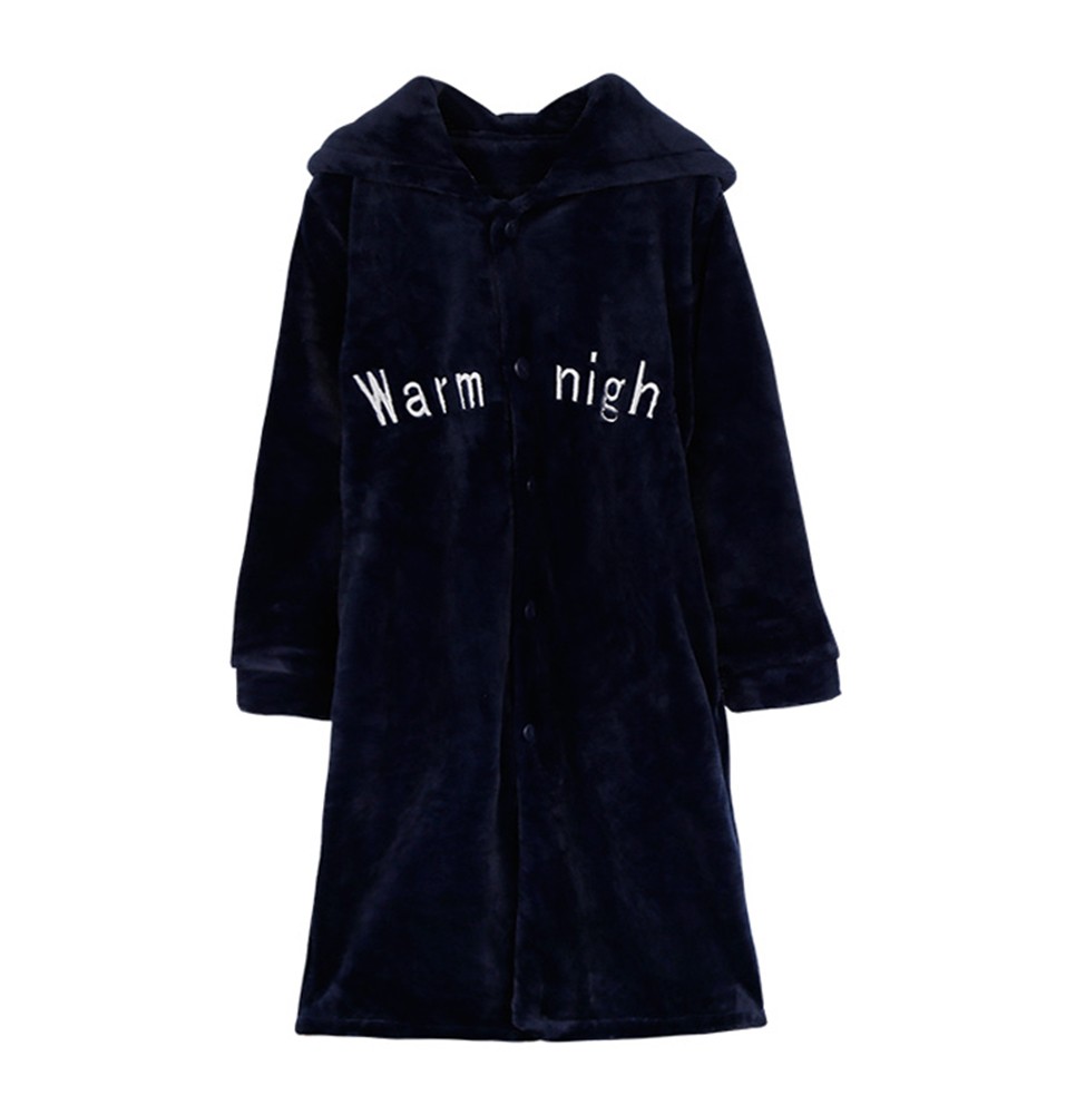 Soft Microfiber Fleece Robe Sleepwear for Boys Girls Winter Bath Homewear