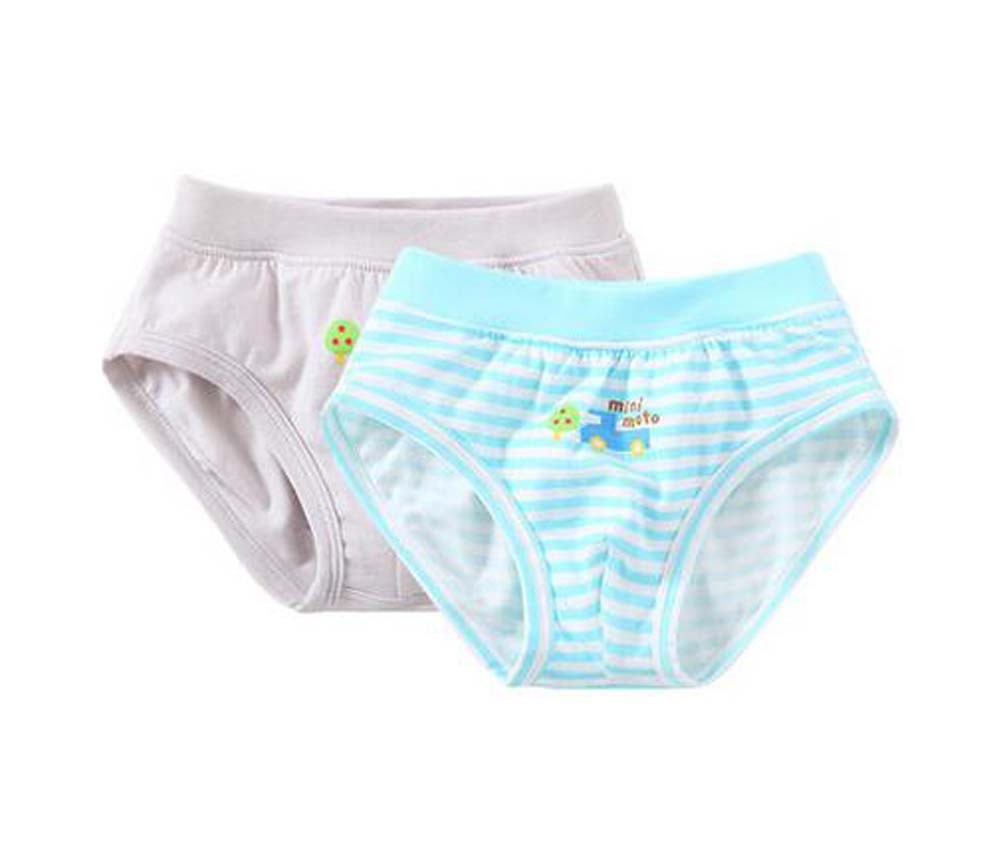 2 pieces Breathable Soft Babies Underwear Panties, BLUE GRAY, 2-3 Years