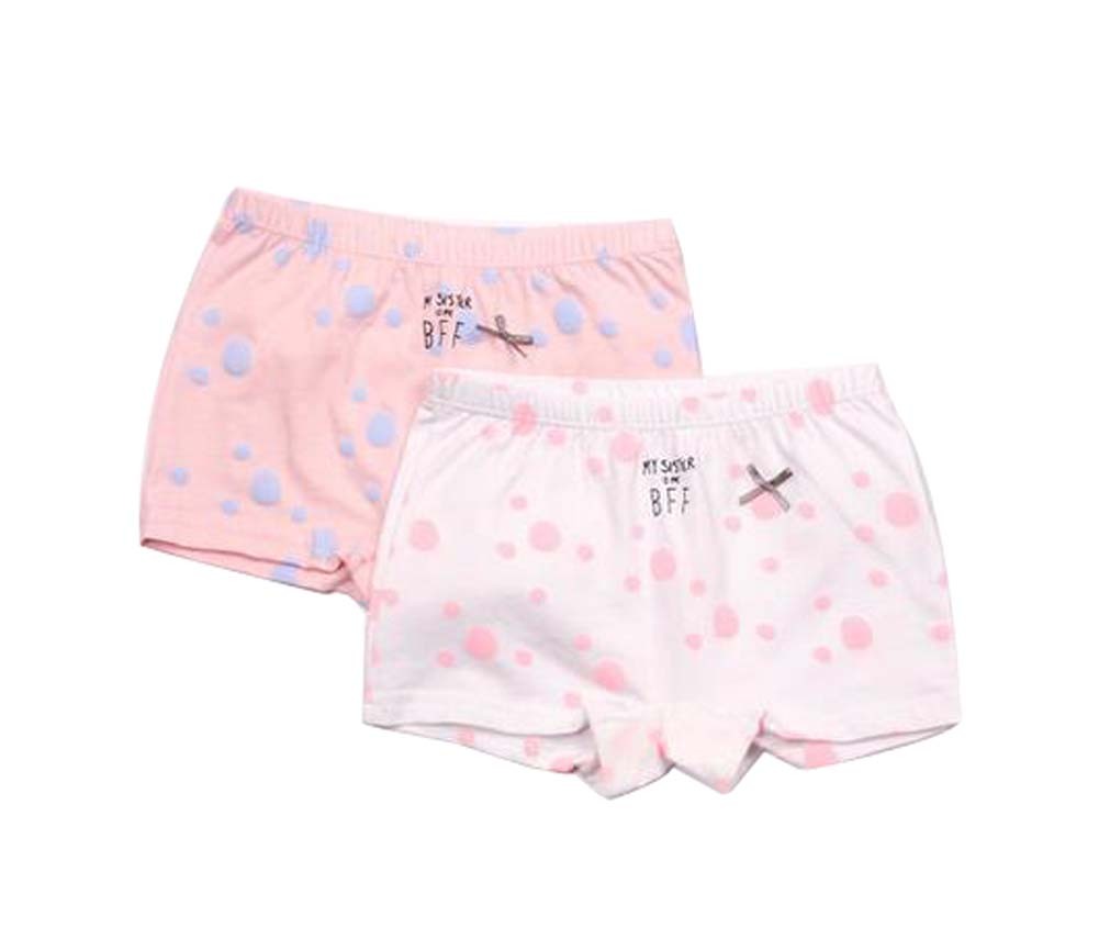 Set of 2 Cute Breathable Soft Baby Girls Underwear Panties, 2-3 Years, Colorful