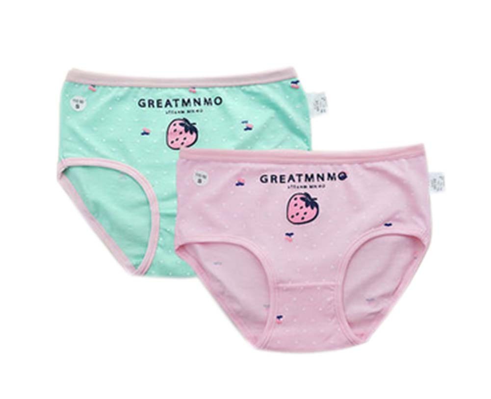 Comfortable Briefs Panties Set of 2 Kids Underpants Cartoon Underwears for Girls
