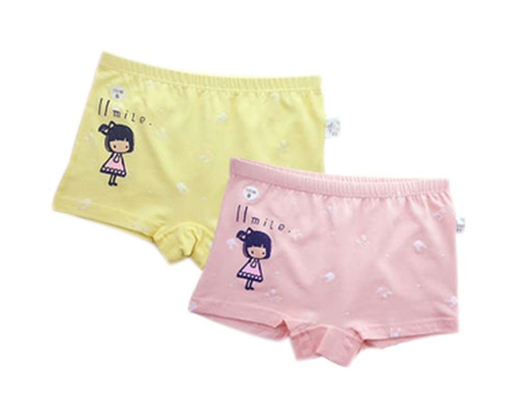 Set of 2 Lovely Underpants Reusable Cloth Pants Cartoon Little Girls Underwears
