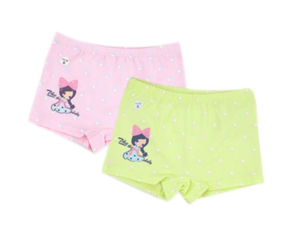 Girls 2 Pieces Cotton Underwears Set Lovely Underpants Reusable Underwear Briefs