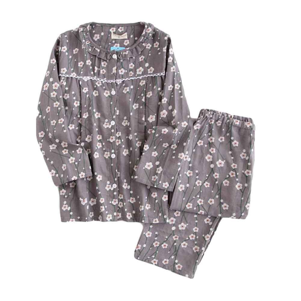 [Plum Blossom] Cotton Maternity Pajamas Set Nightwear Breastfeeding Pajamas
