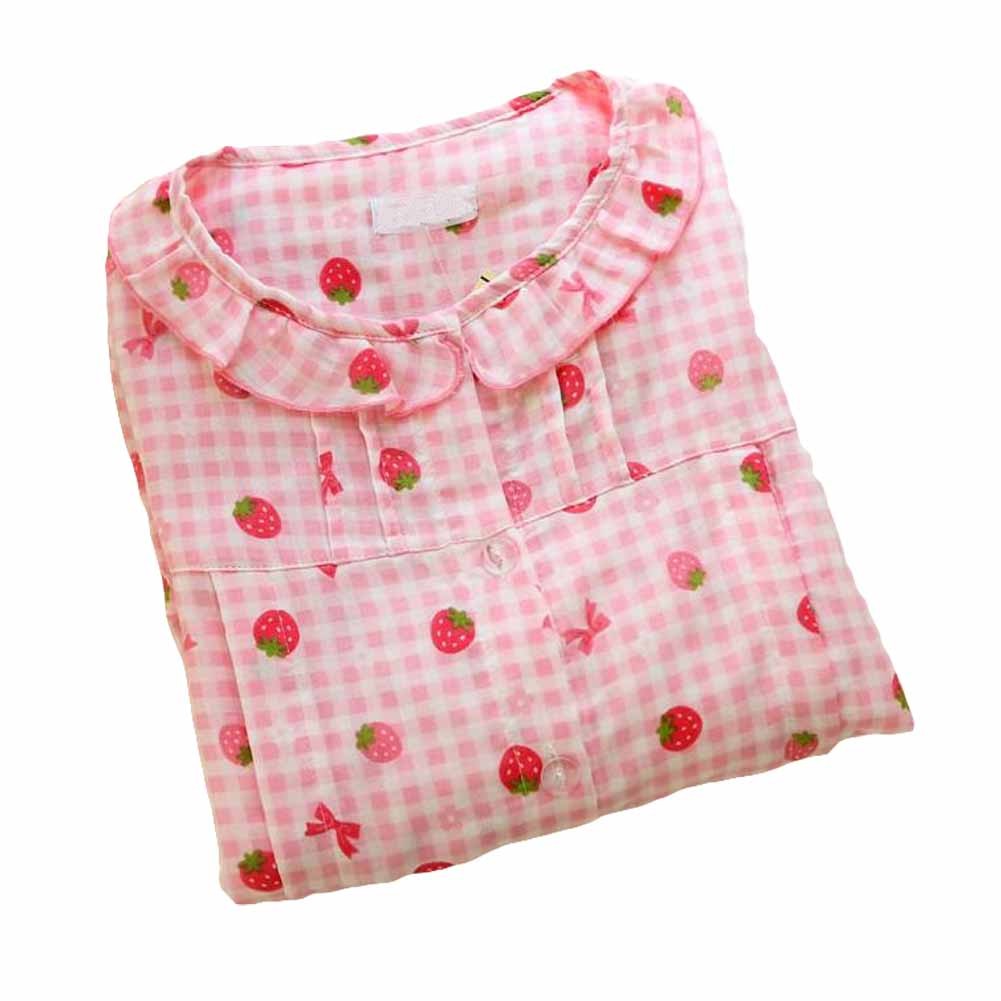 [Strawberry] Cotton Maternity Pajamas Set Nightwear Breastfeeding Pajamas