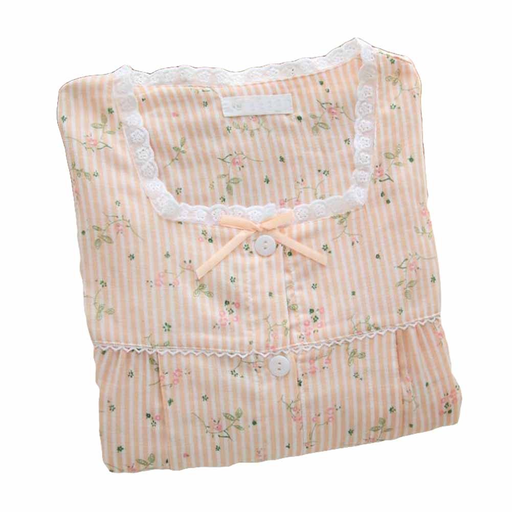 [Pink Stripe] Cotton Maternity Pajamas Set Nightwear Breastfeeding Pajamas