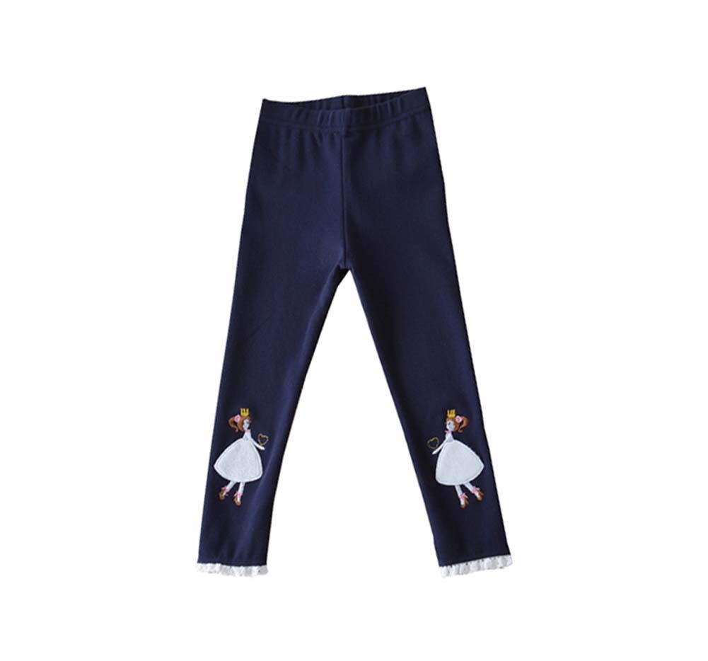 Cotton Spring Autumn Leggings Pants for Girls Dark BLUE, Height 100cm/39"