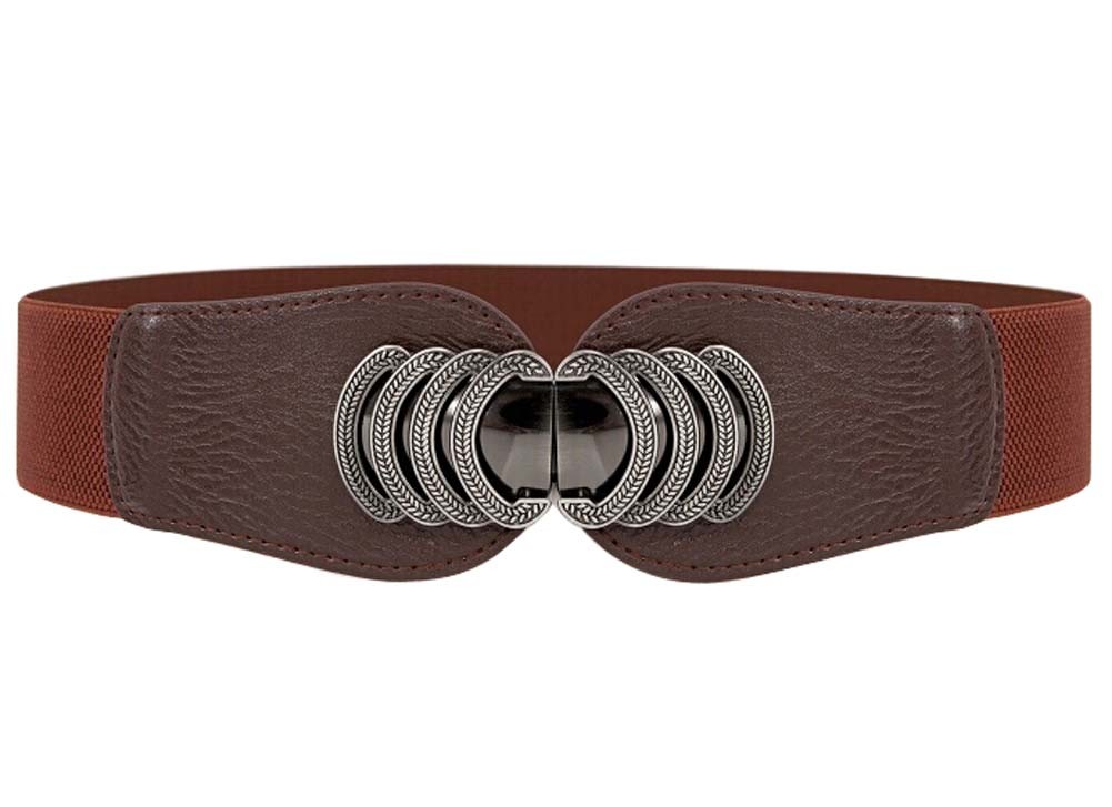 Women Girls COFFEE Wide Apparel Belts Cinch Belt Waistband