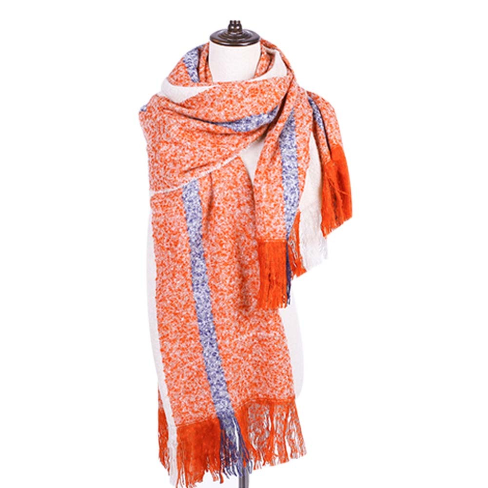 Women's Plaid Blanket/Cozy Large Size Scarf/Winter Warm Wool Shawl/Scarf Wrap