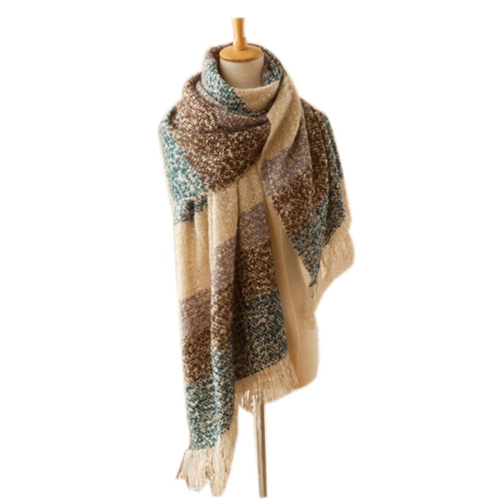 Knitted Woolen Scarf/Super Soft Wrap Shawl/Fashion Winter Warm Tartan Scarf