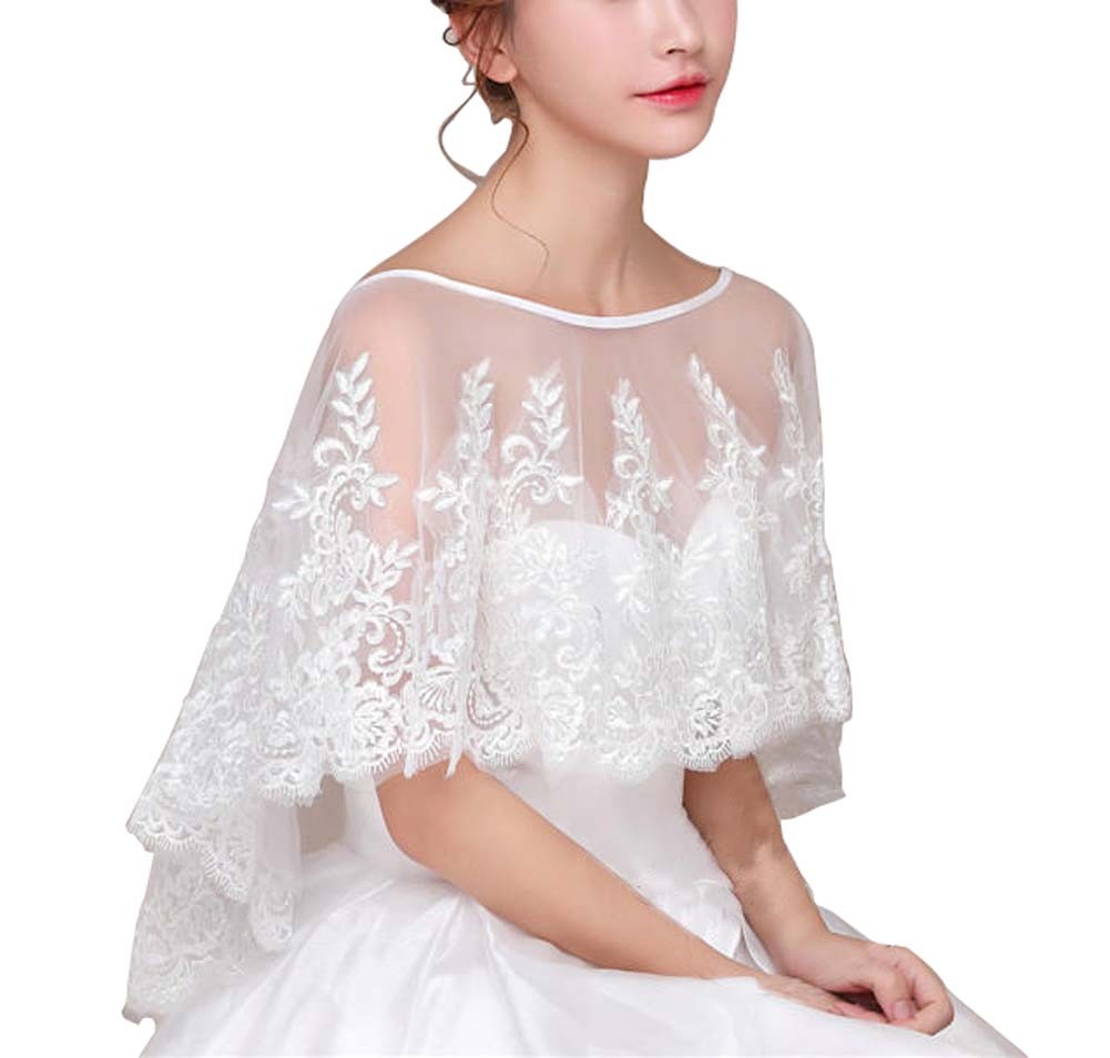 Fashion Style Women's Wedding Dresses Lace Bridal Shawls W