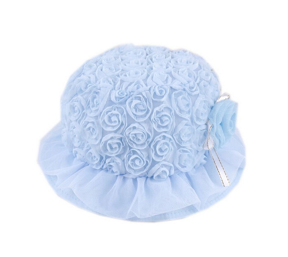 Blue Ruffled Flower Toddlers Bucket Hat
