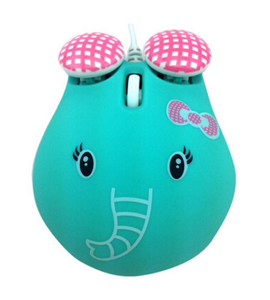 Creative Cartoon Girls Exclusive Mouse Elephant USB Optical Wired Mouse