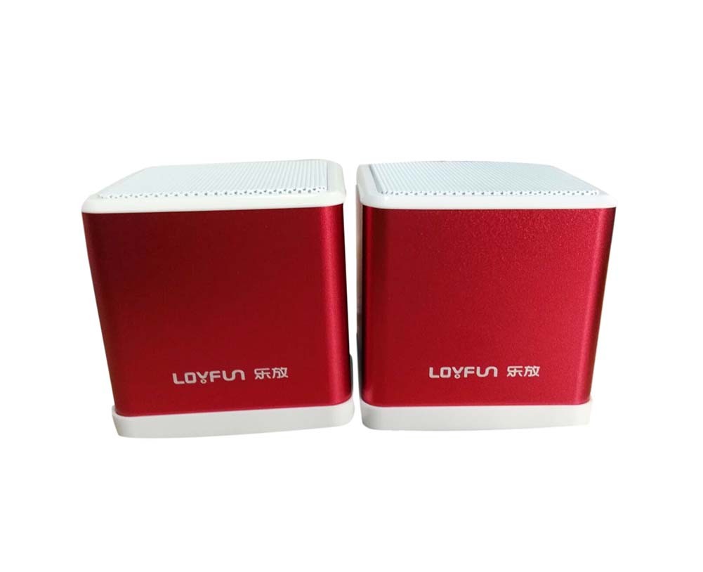 USB Powered Stereo Computer Speakers Superior Bass Red (H2603)