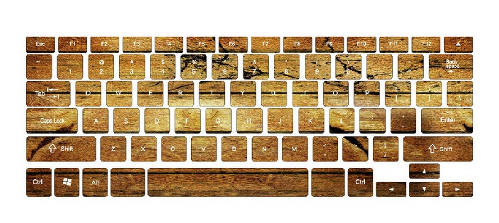 Classic Wood Grain Keyboard Stickers / Decals For MacBook (Air 13 Inch Retina)