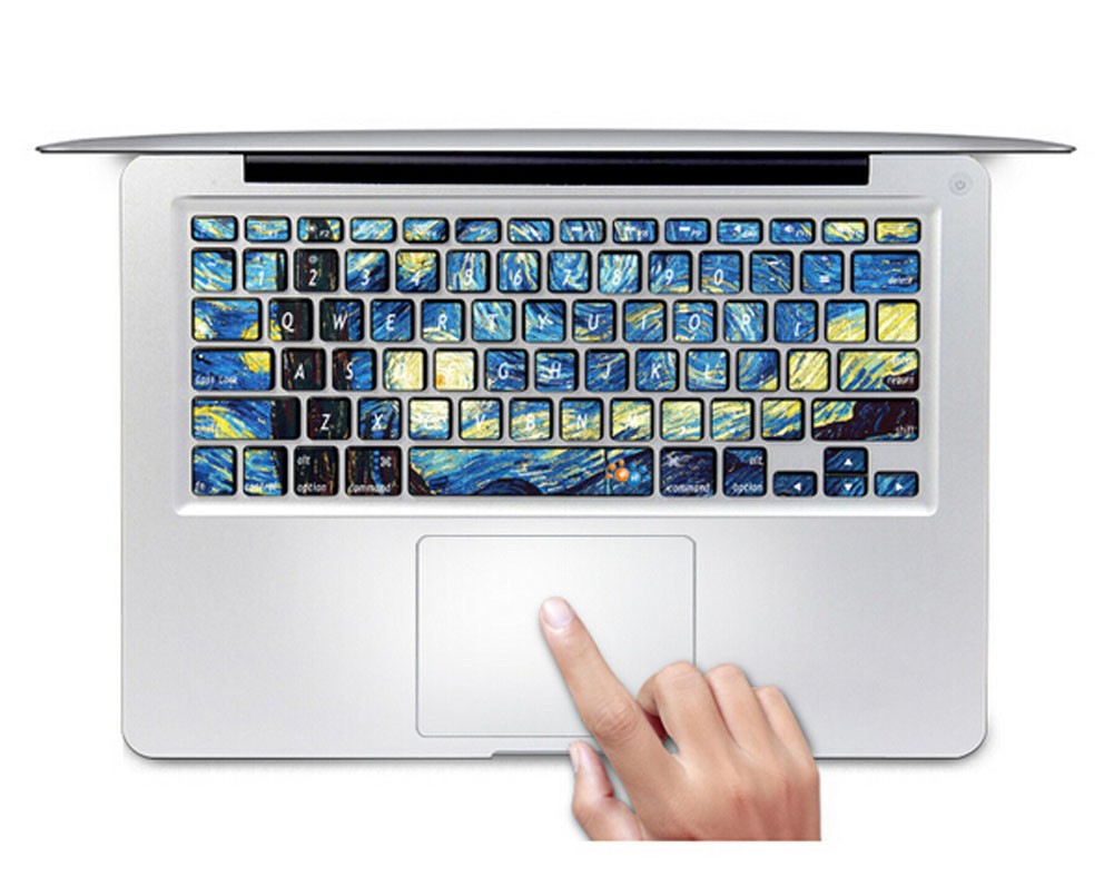 Fashion Ultrathin Van Gogh Sky Keyboard Stickers For MacBook Air 13 Inch