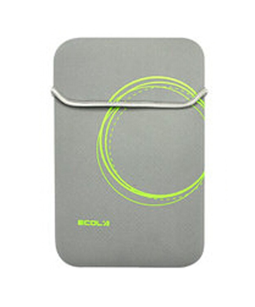 Stylish 9 Inch Double Color Double Sided Laptop Sleeve GREY & GREEN