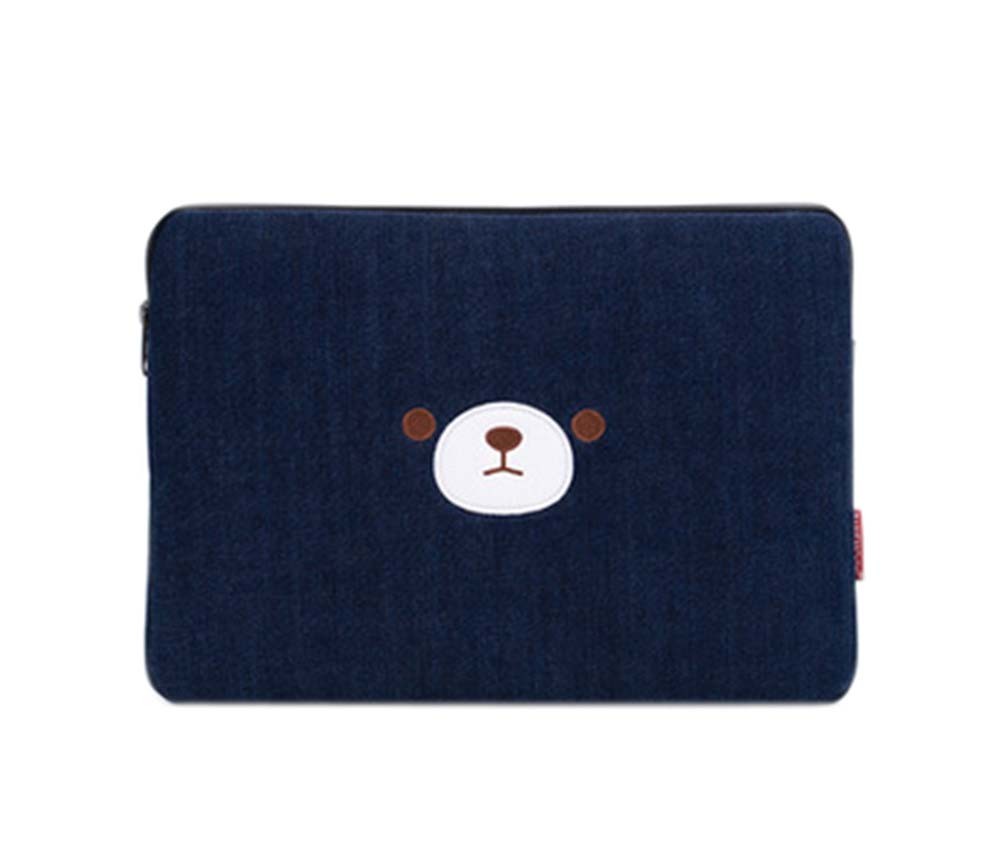 Cartoon Laptop Bag Cute Liner Package Zipper Handbag Funky Laptop Sleeves,Bear