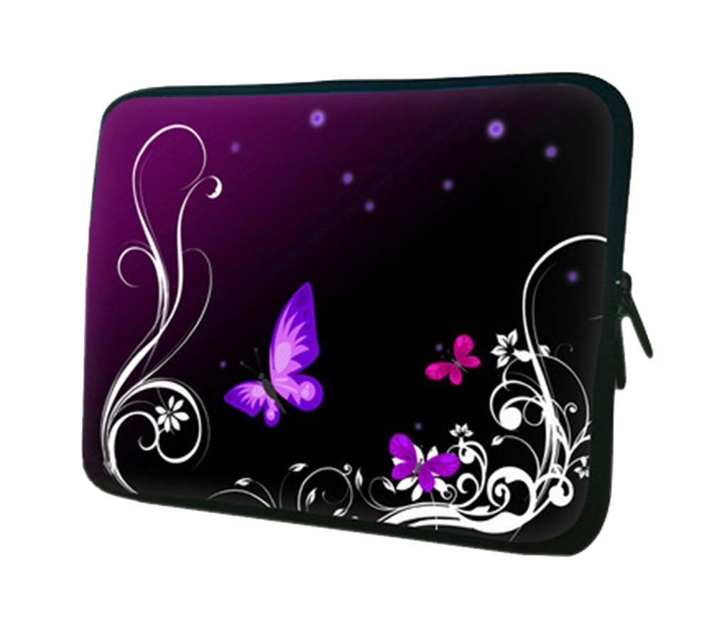 Elegant Butterfly Pattern Laptop/Tablet Computer Bags, Protective Sleeves