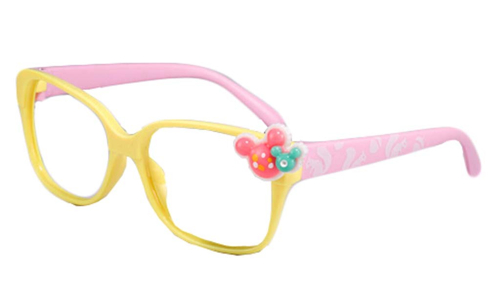 Plastic Yellow and Pink Funny Glasses Frame Kids' Party Decorative Props