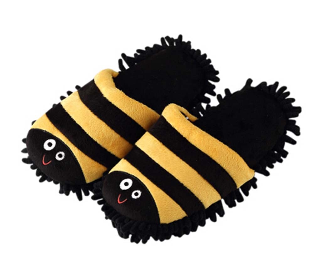 Yellow Stripes Cleaning Slippers Cleaning Floor Brushes,Foot Length 26 CM